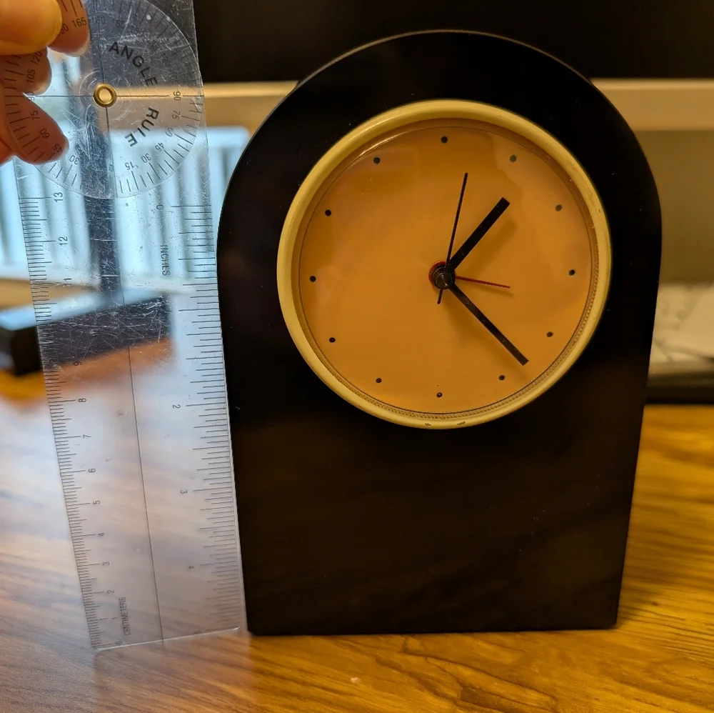 SIGNED Vintage 1984 Hammond Postmodern Mantle Clock